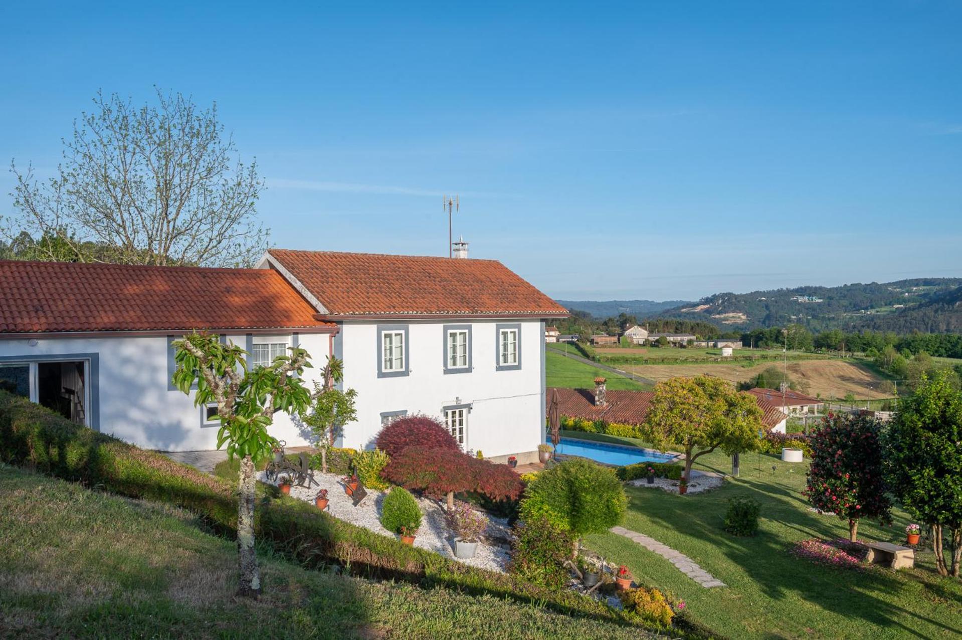 Villa Casa Tarrío con Piscina - Santiago de Compostela Boqueixon Exterior foto